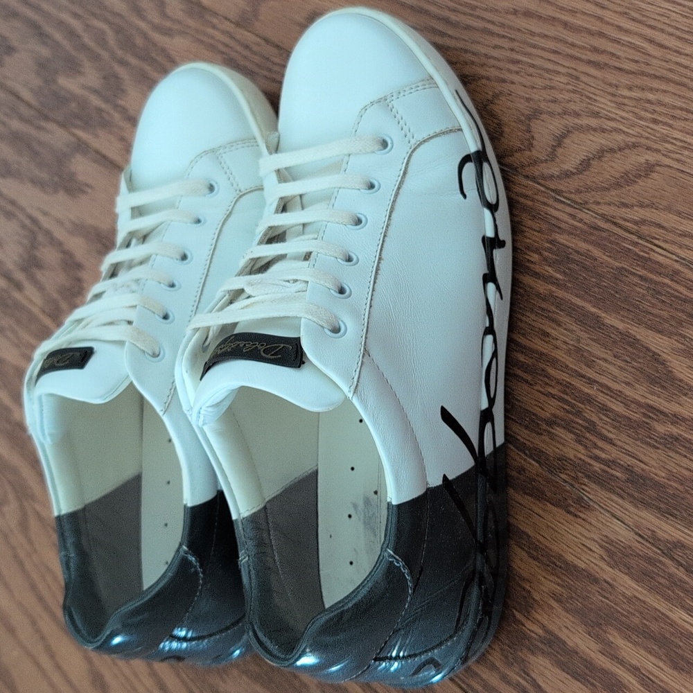 Dolce and Gabbana White Leather Sneakers